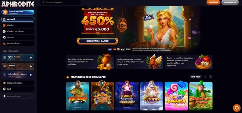 Présentation de aphrodite casino France